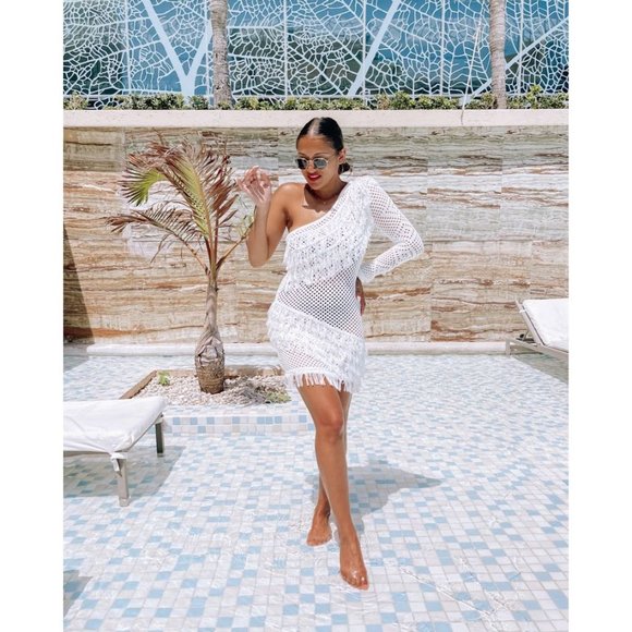 Tularosa Peek A Boo Dress in White XSmall New Womens Swim Cover up - Picture 14 of 16